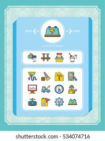 icon set repair vector