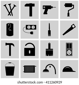 Icon set repear. Vector tool.