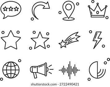 Conjunto de iconos que representan varios conceptos aislados sobre fondo blanco, Vector
