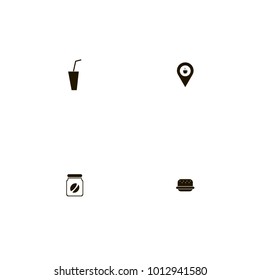 icon set Restaurant with tasty, bean, coffee and cool