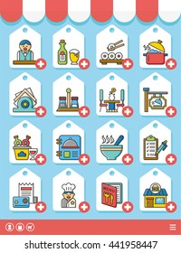 icon set restaurant vector