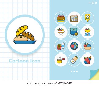 icon set restaurant vector