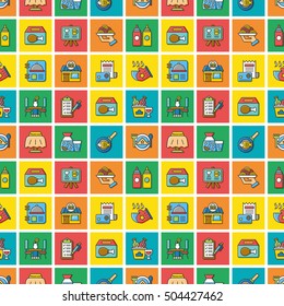 icon set restaurant vector