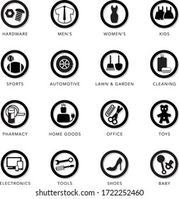 Icon Set For Retail Categories