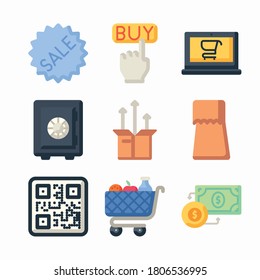 Icon Set Retail for different seasons Color