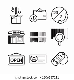 Línea de conjunto de iconos para diferentes temporadas