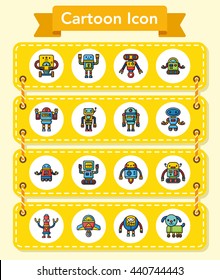 icon set robot vector