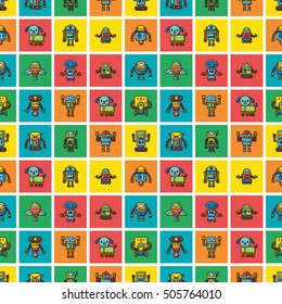 icon set robot vector
