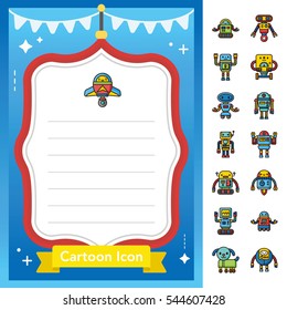 icon set robot vector