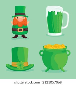 icon set saint patricks day
