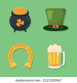icon set saint patricks day