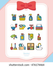 icon set sanitary vector