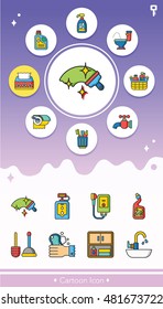 icon set sanitary vector