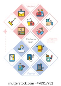 icon set sanitary vector