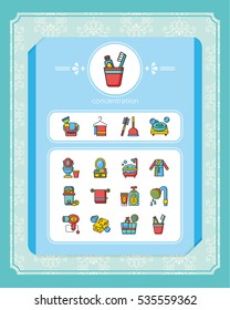 icon set sanitary vector