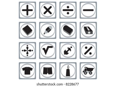 Icon set for the school designs