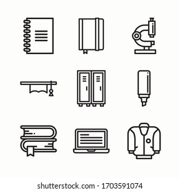 Icon Set School for different seasons