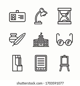 Icon Set School for different seasons