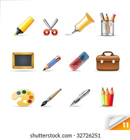 icon set - school supply