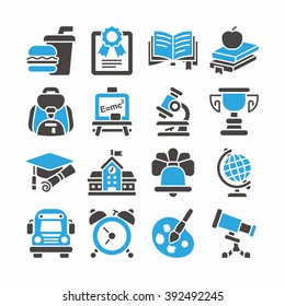 icon set school vector