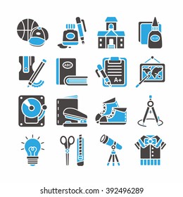 icon set school vector