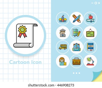 icon set school vector