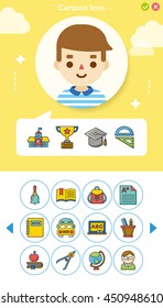 icon set school vector