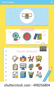 icon set school vector