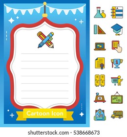 icon set school vector