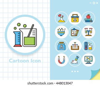 icon set science vector