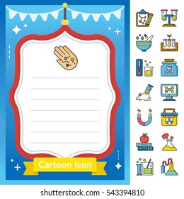 icon set science vector