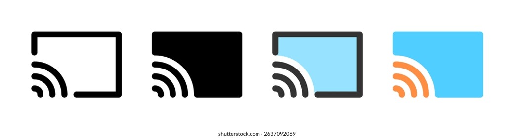 Icon set for screencast. Perfect for apps, recording tools, or presentations.