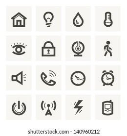 Icon Set For Security System And House Automation. Light Set 1.