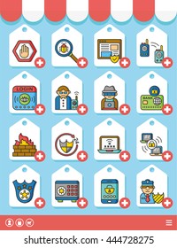 icon set security vector