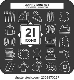 Cosecha de iconos. adecuado para el símbolo educativo. estilo tiza. diseño simple editable