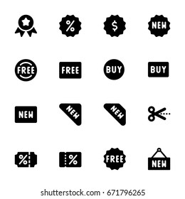 Icon set of shopping