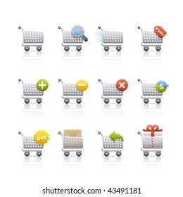 Icon Set - Shopping Cart. Vector Icon set