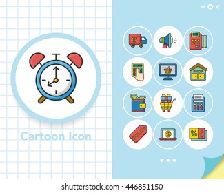 icon set shopping vector