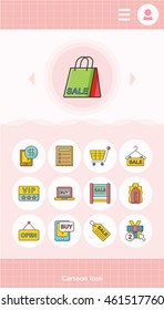 icon set shopping vector