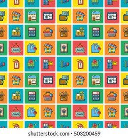 icon set shopping vector