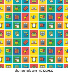 icon set shopping vector