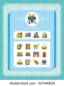 icon set shopping vector