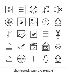Icon set of sign. Editable vector pictograms isolated on a white background. Trendy outline symbols for mobile apps and website design. Premium pack of icons in trendy line style.