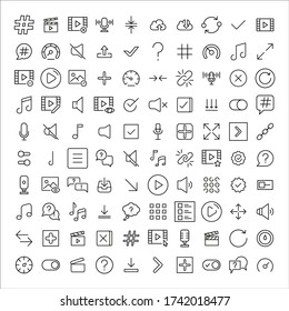 Icon set of sign. Editable vector pictograms isolated on a white background. Trendy outline symbols for mobile apps and website design. Premium pack of icons in trendy line style.