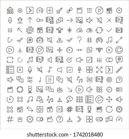 Icon set of sign. Editable vector pictograms isolated on a white background. Trendy outline symbols for mobile apps and website design. Premium pack of icons in trendy line style.