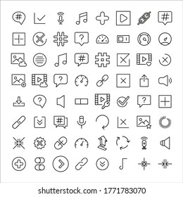 Icon set of sign. Editable vector pictograms isolated on a white background. Trendy outline symbols for mobile apps and website design. Premium pack of icons in trendy line style.