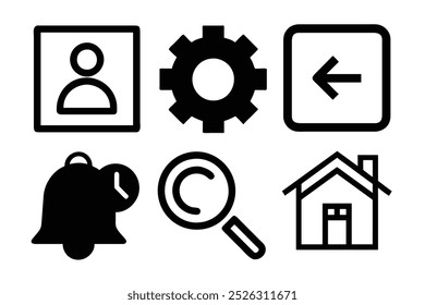 ilustração de design de vetor de silhueta de conjunto de ícones