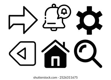 icon set silhouette vector design illustration