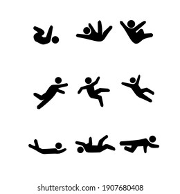 Icon set silhoutte people character illustration vector eps.