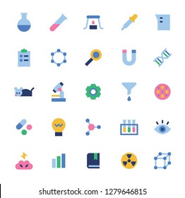 Icon set of simple geometric style for science experiments. flat design vector graphic style  concept illustration.